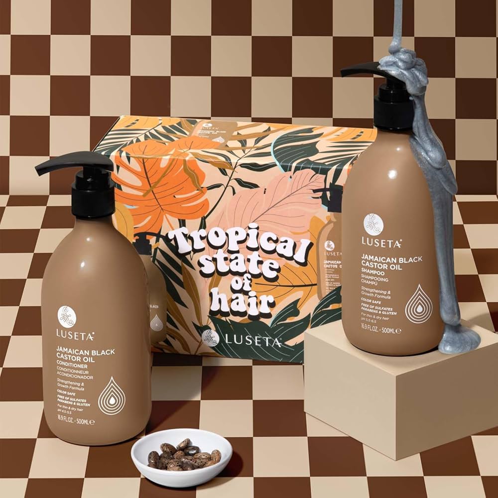 Amazon.com : Luseta Castor Oil Shampoo and Conditioner Set